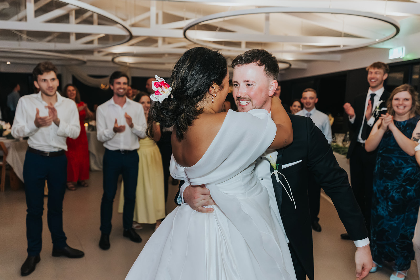 Lachlan spinning Sophia on the dance floor