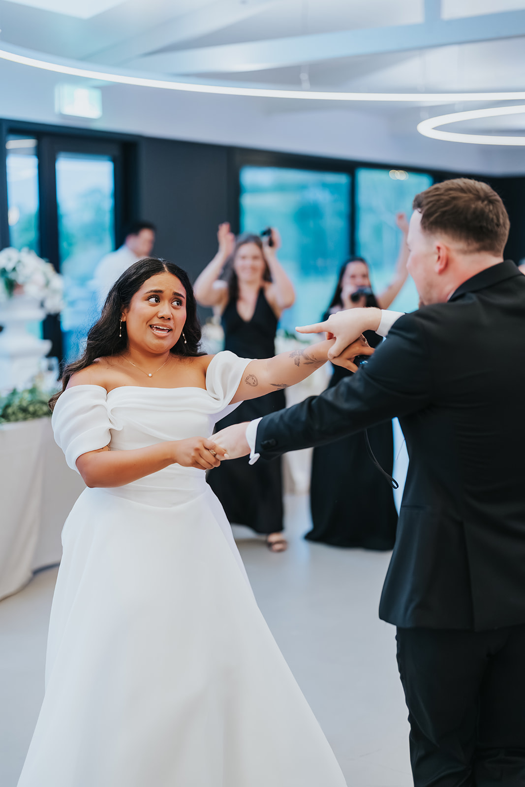 Sophia dancing into the reception
