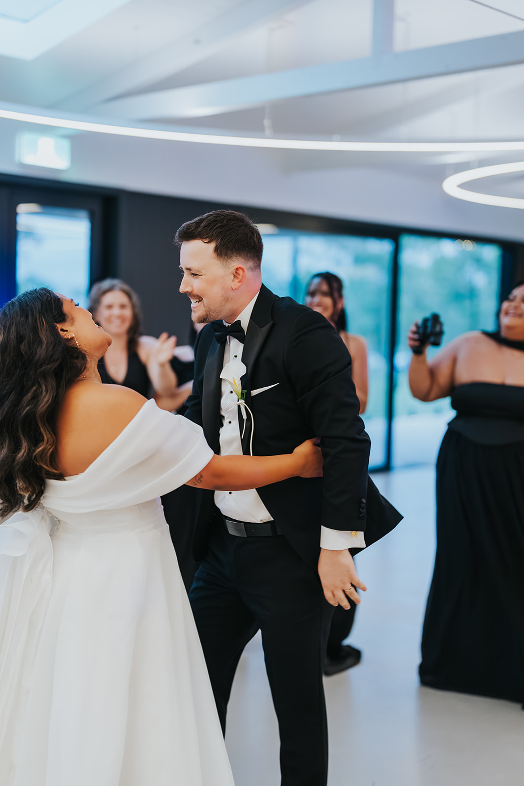 Sophia and Lachlan dancing during their grand entrance